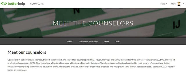 BetterHelp Counselor Qualifications