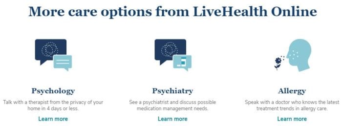 Livehealth Online Options